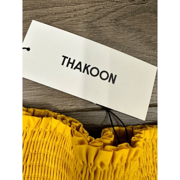 Thakoon Yellow Smocked Eyelet Mini Skirt NWT 2 - Picture 2 of 10